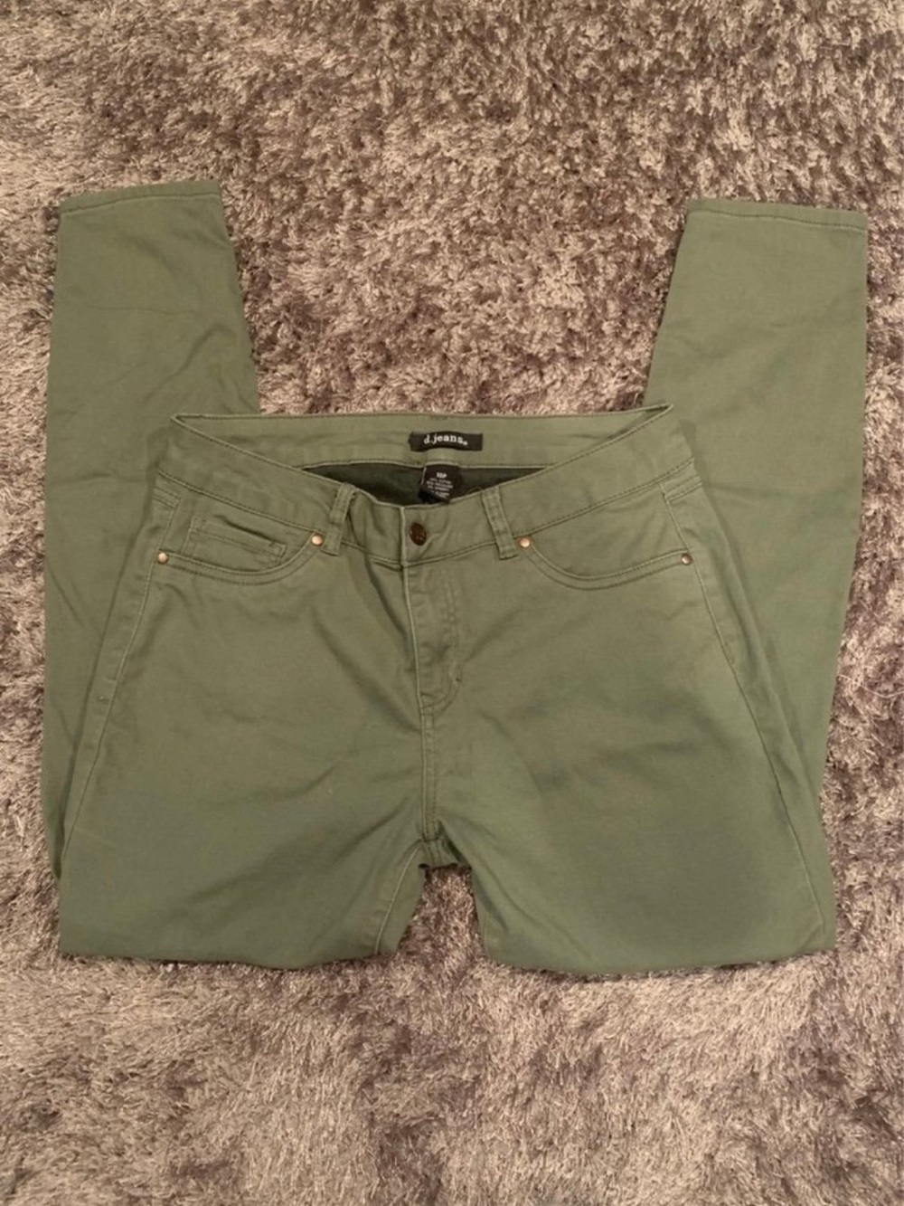 Charlotte Russe Olive Utility Skinny Jeans